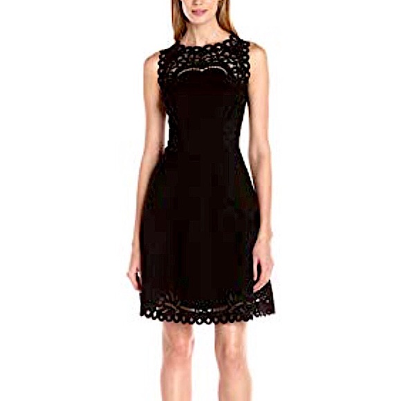 Ted Baker Verony Embroidered Skater Dress in Black - Picture 8 of 16